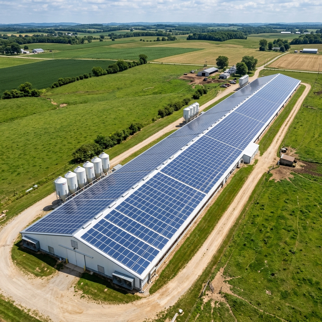 Etlik Piliç Yetiştiriciliğinde Güneş Enerjili Çatı (GES) Destekleri Etlik Piliç Yetiştiriciliğinde Güneş Enerjili Çatı (GES) Destekleri