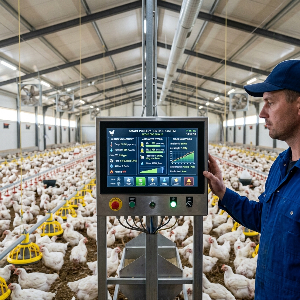 Yarı Açık Sistem Etlik Piliç (Broiler) Kümesi Otomasyon Hibeleri Yarı Açık Sistem Etlik Piliç (Broiler) Kümesi Otomasyon Hibeleri